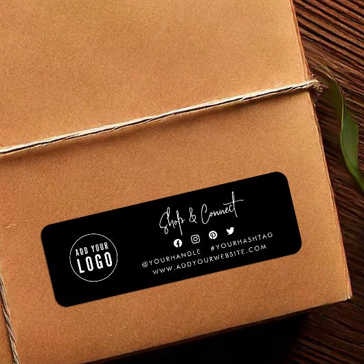 ロゴの追加モダンScript Shop Connectのカスタム色 ラベル