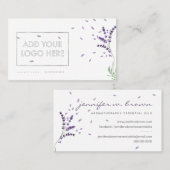ロゴの追加ラベンダーフローラ 名刺 (正面/裏面)