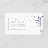 ロゴの追加ラベンダーフローラ 名刺 (正面)