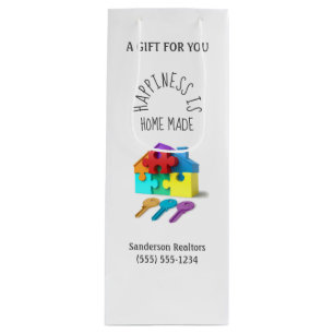 ロゴの追加実在鍵  ワインギフトバッグ