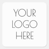 ロゴの追加封筒用シール スクエアシール (正面)