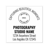 ロゴの追加引用文差出人住所フォトグラファー セルフインキングスタンプ (デザイン)