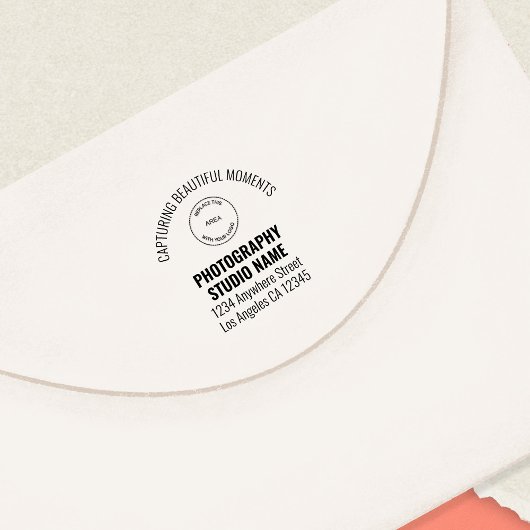 ロゴの追加引用文差出人住所フォトグラファー セルフインキングスタンプ