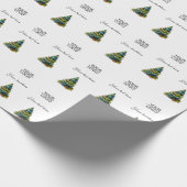 ロゴの追加文字プロモーションクリスマスツリー ラッピングペーパー (角)