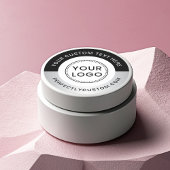 ロゴの追加文字薄いグレーのグラデーション黒ビジネス ラウンドシール