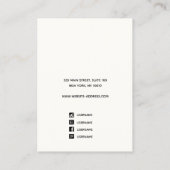 ロゴの追加白黒イヤリングディスプレイ名刺 名刺 (裏面)