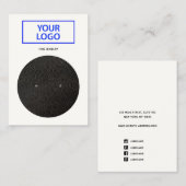 ロゴの追加白黒イヤリングディスプレイ名刺 名刺 (正面/裏面)