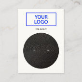 ロゴの追加白黒イヤリングディスプレイ名刺 名刺 (正面)