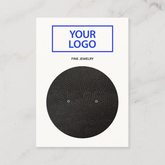 ロゴの追加白黒イヤリングディスプレイ名刺 名刺 (正面)