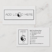 ロゴの追加白黒シンプルはっきりした名刺 名刺 (正面/裏面)