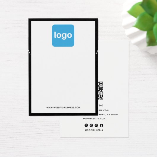 ロゴの追加白黒ネックレスディスプレイホルダー (デスク)