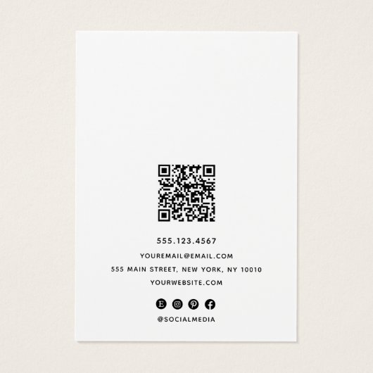 ロゴの追加白黒ネックレスディスプレイホルダー (裏面)