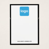 ロゴの追加白黒ネックレスディスプレイホルダー (正面)