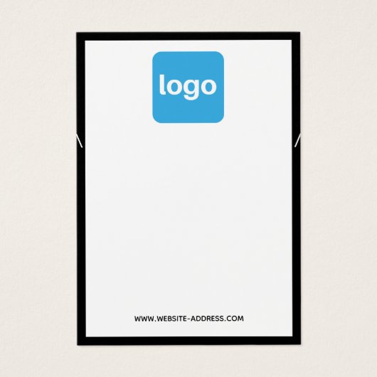 ロゴの追加白黒ネックレスディスプレイホルダー (正面)