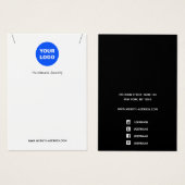 ロゴの追加白黒ネックレスペンダントディスプレイ (正面&裏面)