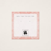 ロゴの追加赤面ピンクグリッター大理石イヤリングディスプレイ (正面)