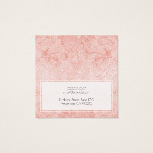 ロゴの追加赤面ピンクグリッター大理石イヤリングディスプレイ (裏面)