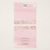 ロゴの追加赤面ピンクジュエリーイヤリングディスプレイカード (正面&裏面)