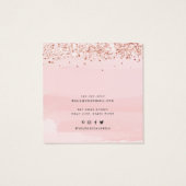 ロゴの追加赤面ピンクジュエリーイヤリングディスプレイカード (裏面)