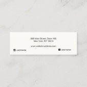 ロゴの追加赤面ピンクレザーイヤリングディスプレイブシン スキニー名刺 (裏面)