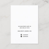 ロゴの追加金ゴールド(ばちゃばちゃ)跳ねる水彩イヤリングディスプレイ 名刺 (裏面)