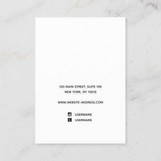 ロゴの追加金ゴールド(ばちゃばちゃ)跳ねる水彩イヤリングディスプレイ 名刺 (裏面)