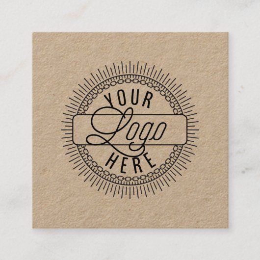 ロゴの追加 |クラフ素朴ト スクエア名刺 (正面)