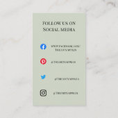 ロゴの追加 – デカールアプリケーショ気にンカード 名刺 (裏面)