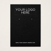 ロゴの追加 – ブラックイヤリングディスプレイカード (正面)