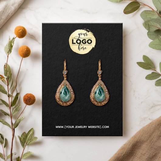 ロゴの追加 – ブラックイヤリングディスプレイカード