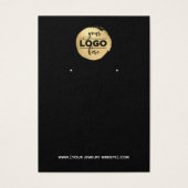 ロゴの追加 – ブラックイヤリングディスプレイカード (正面)