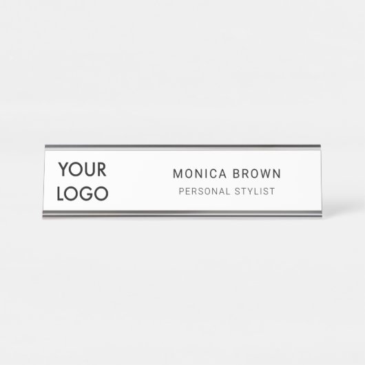ロゴの追加 | プロフェッショナルミニマル デスクネームプレート (正面)