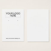 ロゴの追加 – ホワイトイヤリングディスプレイカード (正面&裏面)