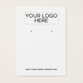 ロゴの追加 – ホワイトイヤリングディスプレイカード (正面)