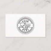 ロゴの追加 |モダン白黒 名刺 (裏面)