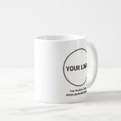 ロゴの追加、会社のマグカップ、 コーヒーマグカップ (正面右)