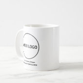 ロゴの追加、会社のマグカップ、 コーヒーマグカップ (正面左)