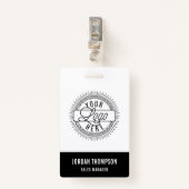 ロゴの追加 |名前をカスタムする バッジ (正面クリップ)