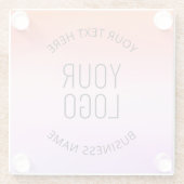 ロゴの追加 |日カラフルの入りグラデーション色 ガラスコースター (裏面)