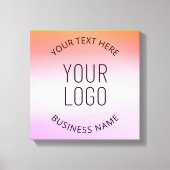 ロゴの追加 |日カラフルの入りグラデーション色 キャンバスプリント (正面)