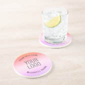 ロゴの追加 |日カラフルの入りグラデーション色 コースター (側面)