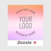 ロゴの追加 |日カラフルの入りグラデーション色 シール (シート)