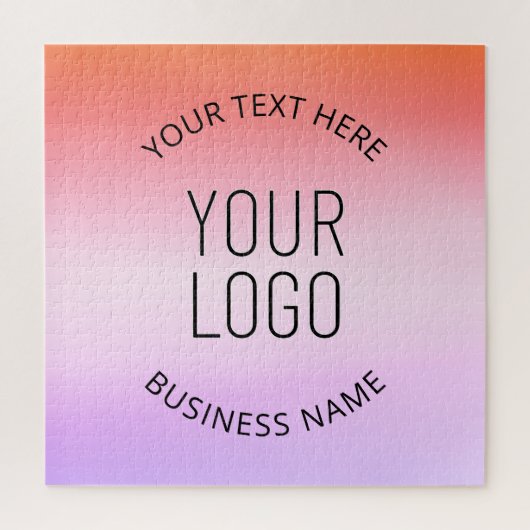 ロゴの追加 |日カラフルの入りグラデーション色 ジグソーパズル (縦)