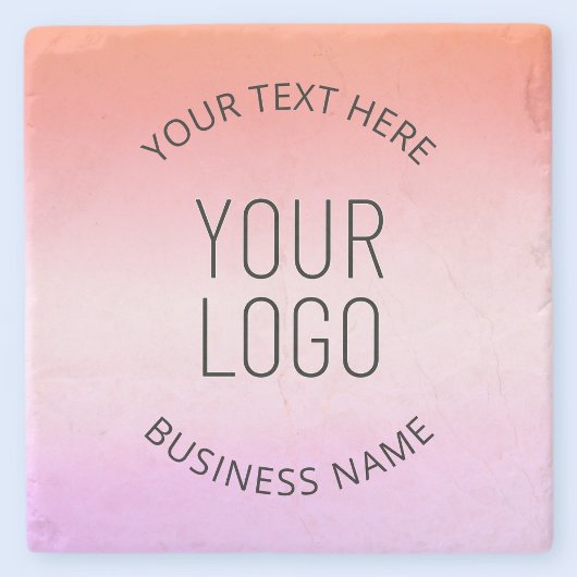 ロゴの追加 |日カラフルの入りグラデーション色 ストーンコースター