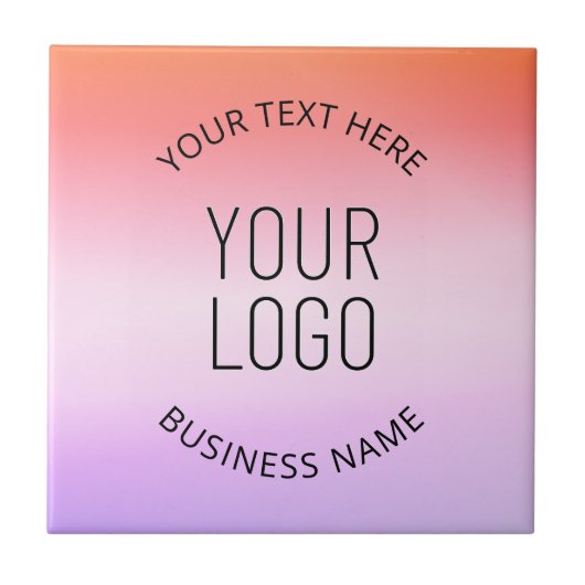 ロゴの追加 |日カラフルの入りグラデーション色 タイル (正面)