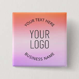 ロゴの追加 日カラフルの入りグラデーション色 缶バッジ