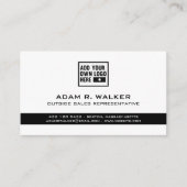 ロゴの追加|白黒 名刺 (正面)