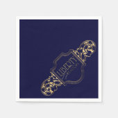 ロゴの追加、背景色の変更ナプキン スタンダードカクテルナプキン (正面)