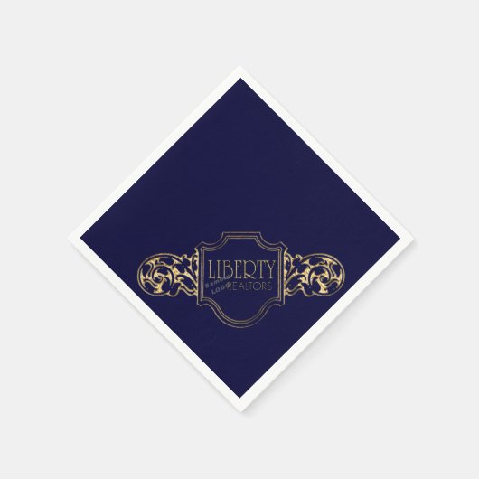 ロゴの追加、背景色の変更ナプキン スタンダードカクテルナプキン (角)