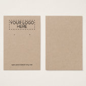 ロゴの追加 – Premium Kraftイヤリングディスプレイカード (正面&裏面)